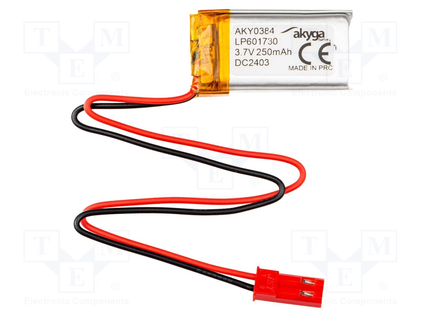 AKYGA BATTERY AKY-LP601730 Li-Po-akku 3.7V, 250mAh