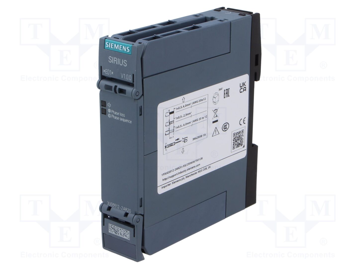 SIEMENS 3UG5512-2AR20 Jännitteenvalvontarele IP20