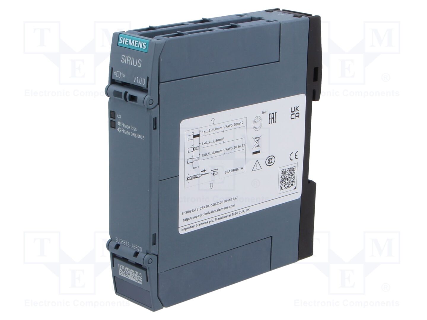 SIEMENS 3UG5512-2BR20 Jännitteenvalvontarele IP20