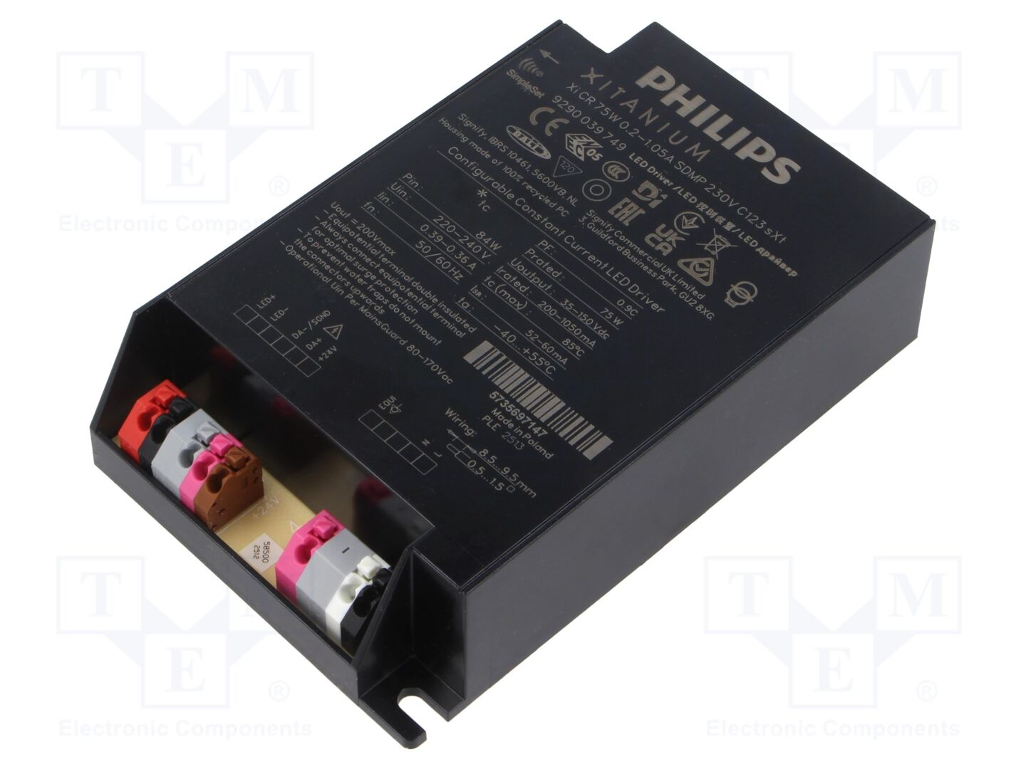 PHILIPS XITANIUM CR 75W 0.2-1.05A SDMP 230V Kytkentäsähköinen LED-virtalähde DALI 2