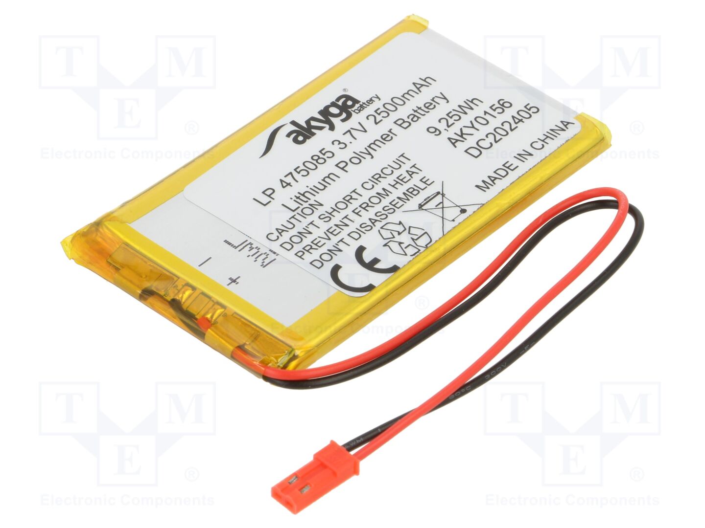 AKYGA BATTERY AKY-LP475085 Litiumpolymeeriakku 3.7V