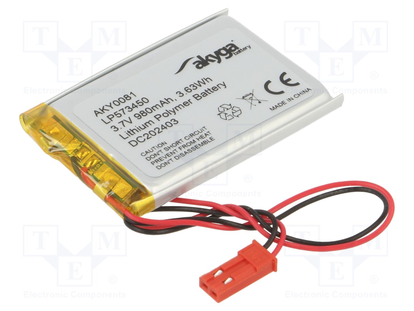 AKYGA BATTERY AKY-LP573450 Li-Po-akku 3.7V