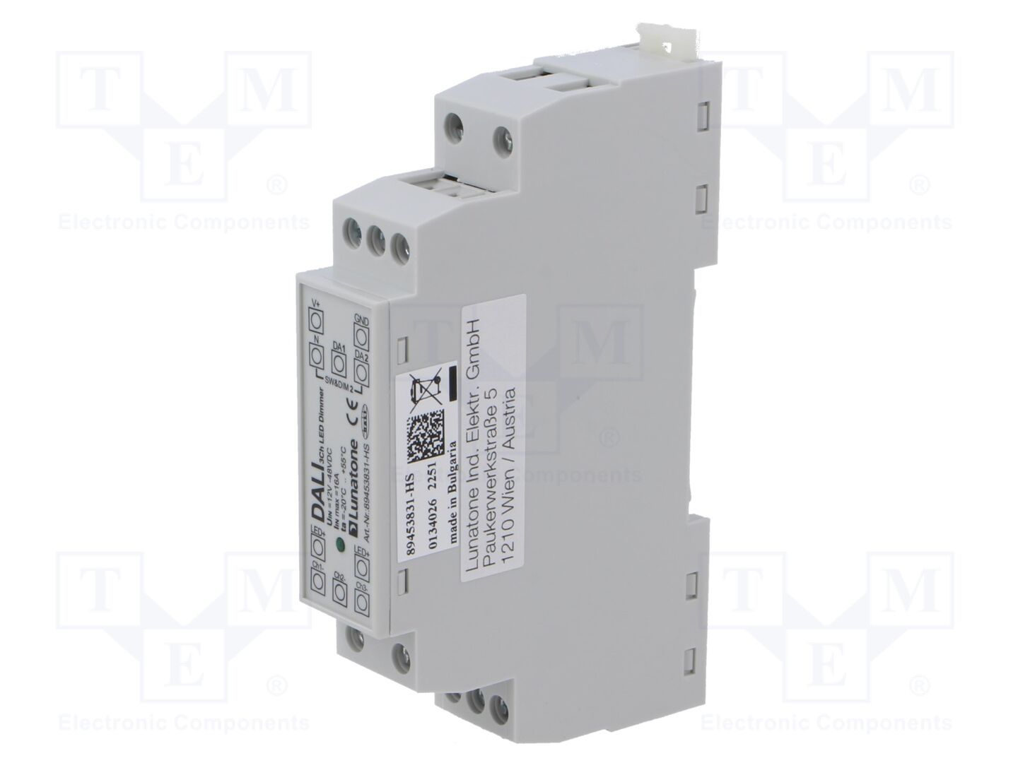 Lunatone DALI DT8 RGBW LED Dimmer 16A DIN Rail -ohjain