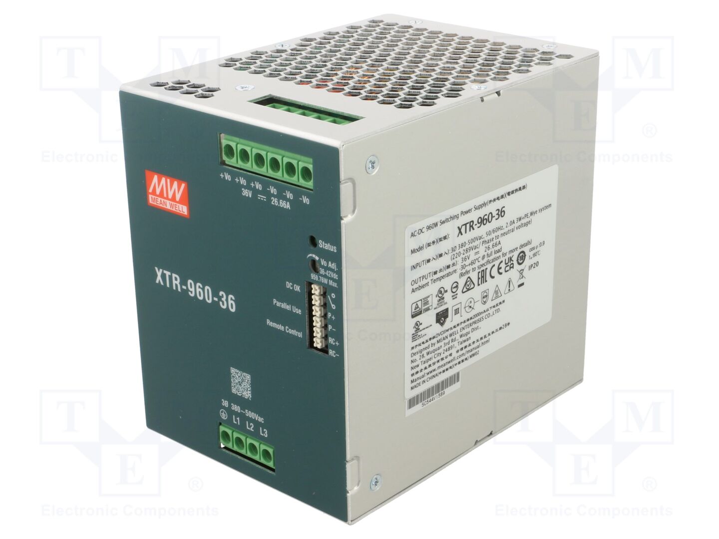 MEAN WELL XTR-960-36 Teholähde 960W