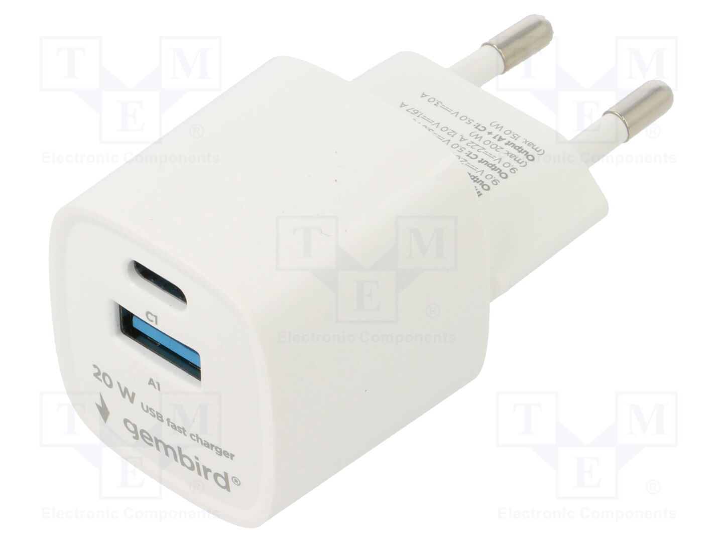 GEMBIRD TAUCPDQC20W01 Kytkinlähde 5VDC pistotulppa