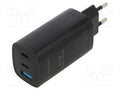 GEMBIRD TA-UC-PDQC65-01-BK Plug-in verkkolaite 5VDC