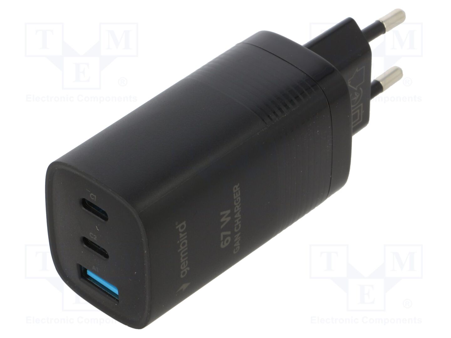 GEMBIRD TA-UC-PDQC65-01-BK Plug-in verkkolaite 5VDC