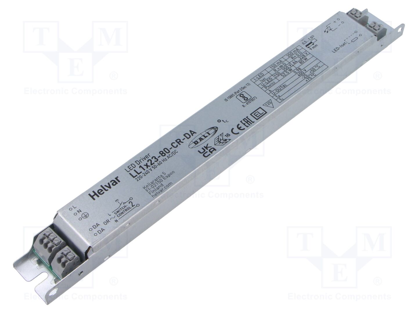 HELVAR LL 1X23-80-CR-DA LED-virtalähde DALI 2 80W 64-350VDC