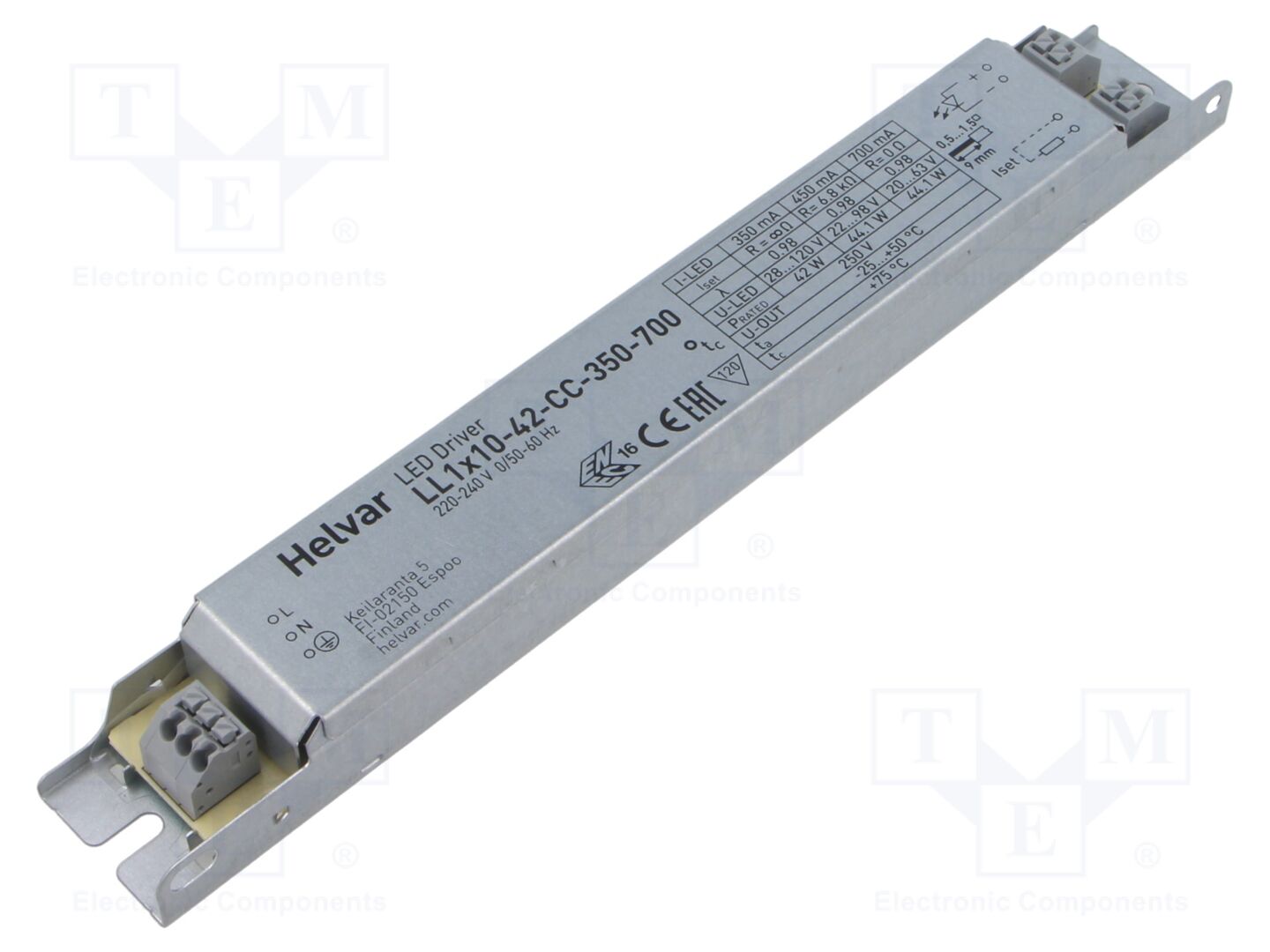 HELVAR LL 1X10-42-CC-350-700 LED-virtalähde 42W 350-700mA