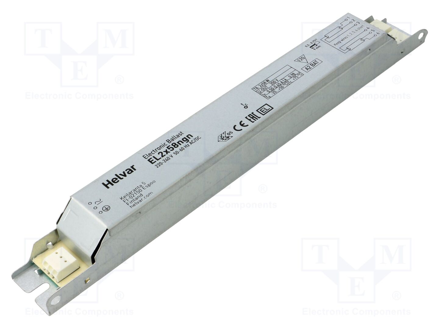 HELVAR EL 2X58 NGN Elektroninen liitäntälaite 108W