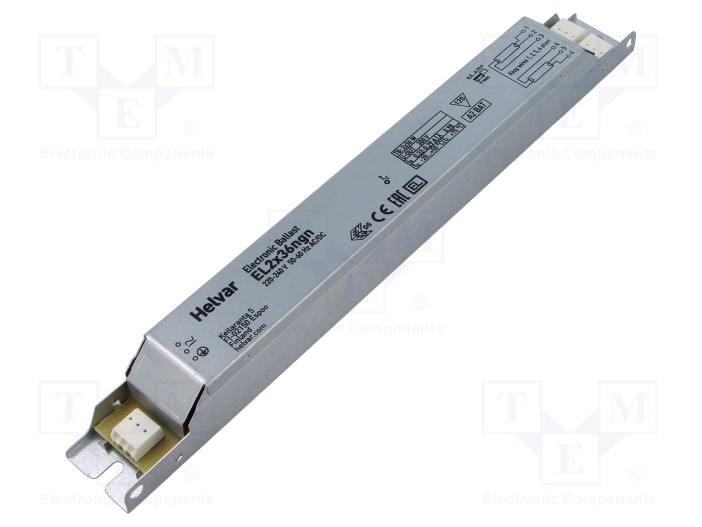 HELVAR EL 2X36 NGN Elektroninen liitäntälaite 220-240VAC