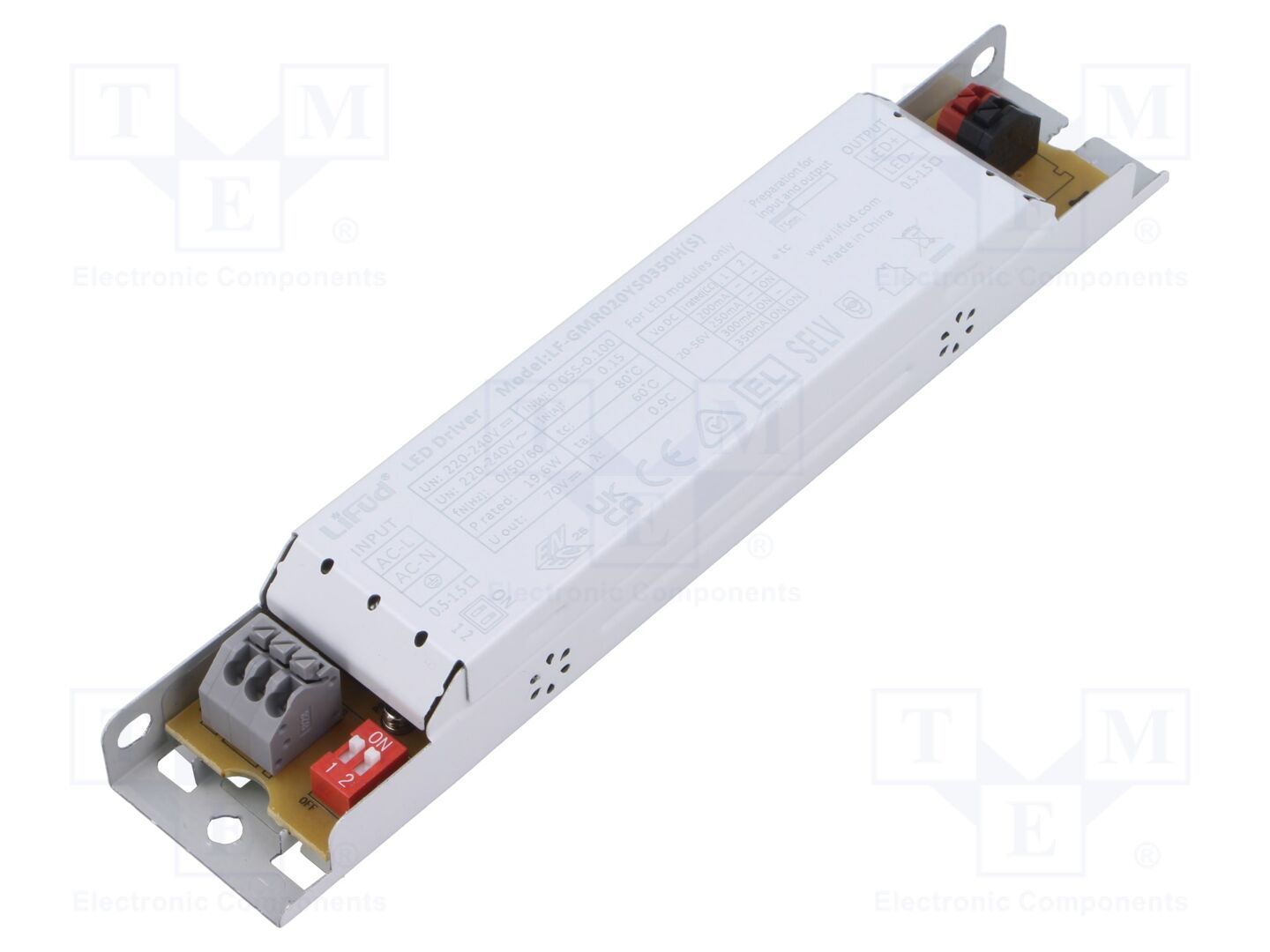 Lifud LF-GMR020YS0350HS LED-virtalähde 19.6W 20-56VDC 200-350mA IP20