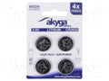 AKYGA BATTERY BAT-CR2032/A-B4 Litiumparisto 3V (50 kpl erä)
