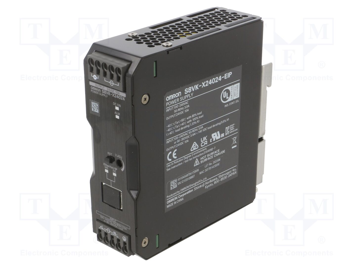 OMRON S8VK-X24024-EIP Kytkinlaite DIN-kiskoon 240W 24VDC 10A