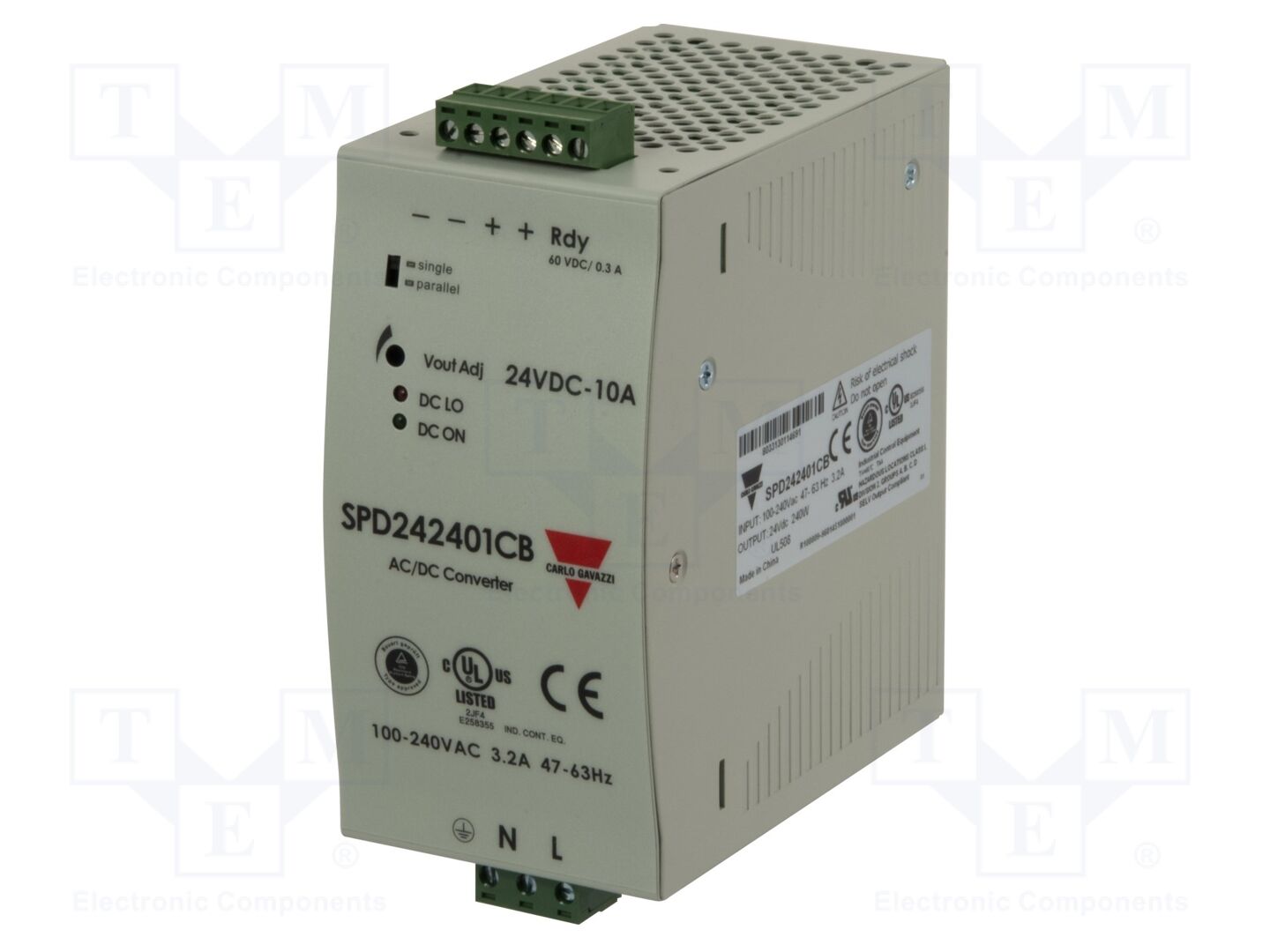 CARLO GAVAZZI SPD122401CB Kiskokiinnitteinen kytkentävirtalähde 12V 16A 192W