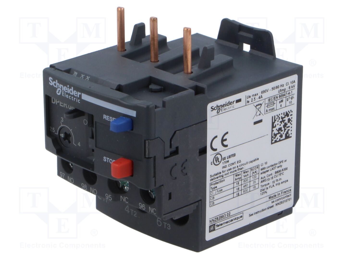SCHNEIDER ELECTRIC DPER08 Termorele 2.5÷4A