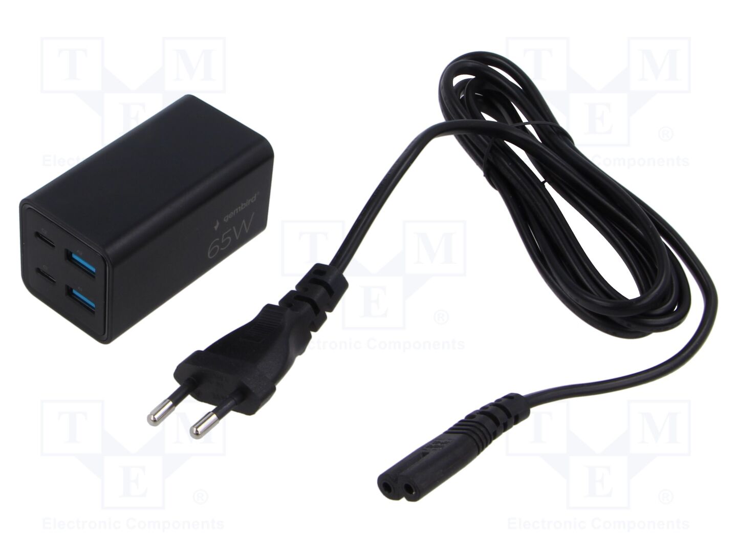 GEMBIRD TAUC2A2CPD6501BK Kytkentävirtalähde 5VDC 3.25A 65W