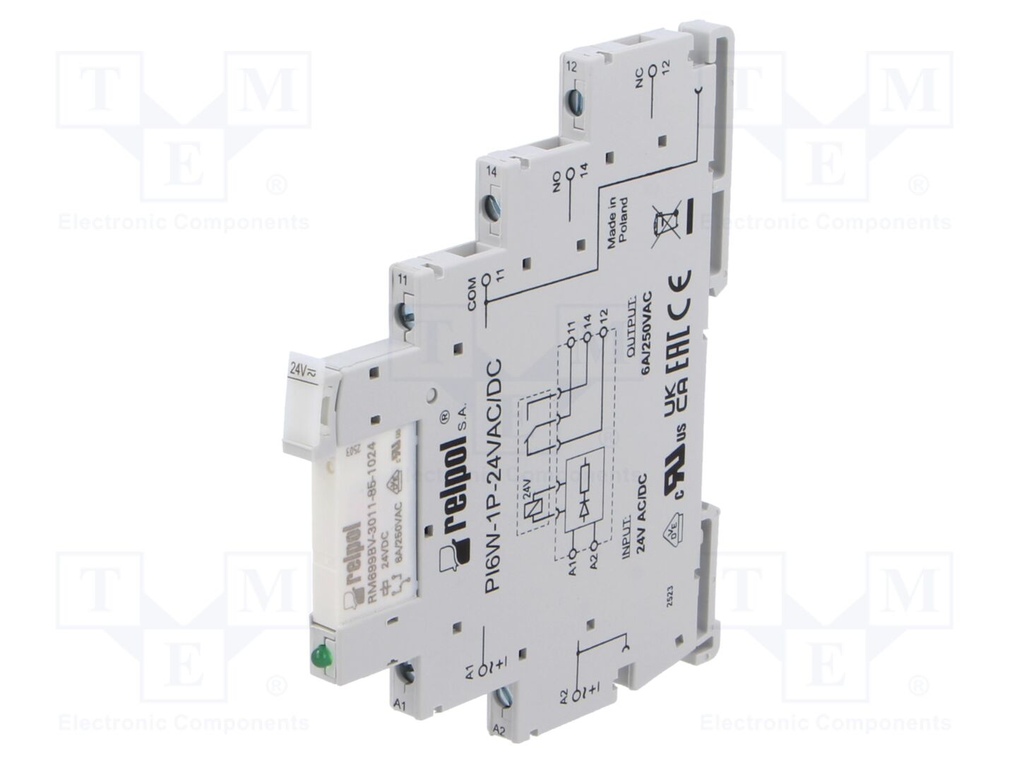 RELPOL PIR6W-1P-24VAC/DC Liitinrele 6A
