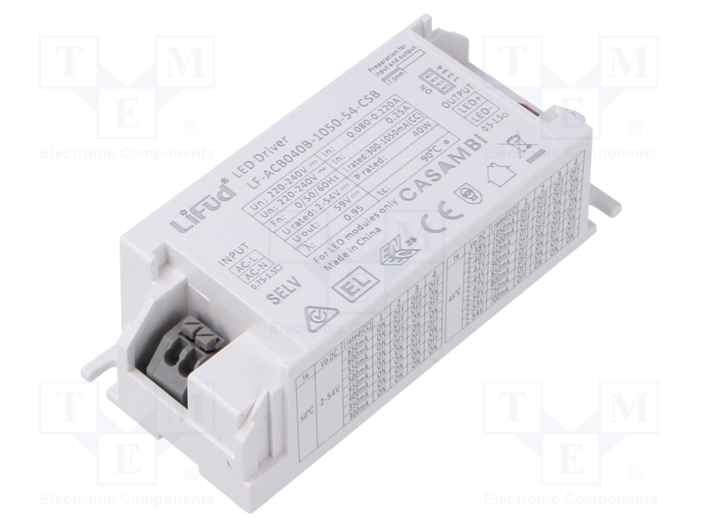 Lifud LF-ACB040B-105054C LED-virtalähde 40W 2-54VDC