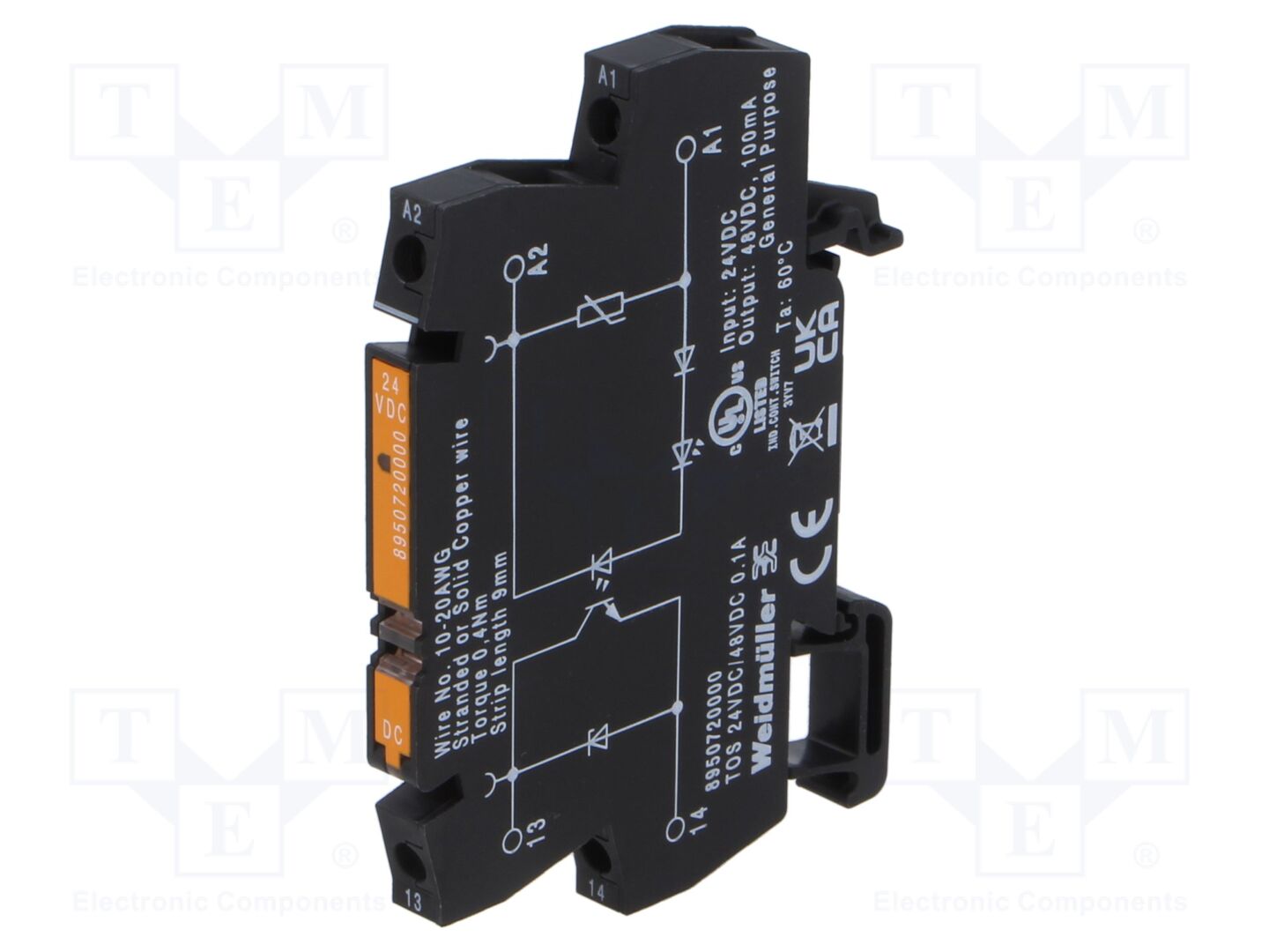 WEIDMÜLLER TOS-24DC/48DC-0.1A Puolijohderele 0.1A