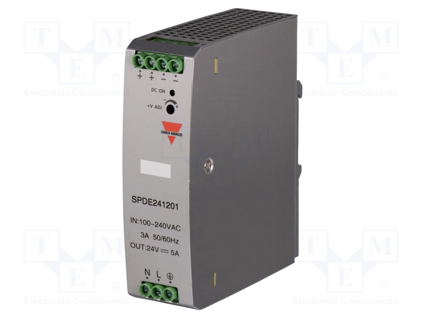 CARLO GAVAZZI SPDE241201 Kiskokiinnitteinen kytkentäsähkönsyöttö 120W 24V 5A