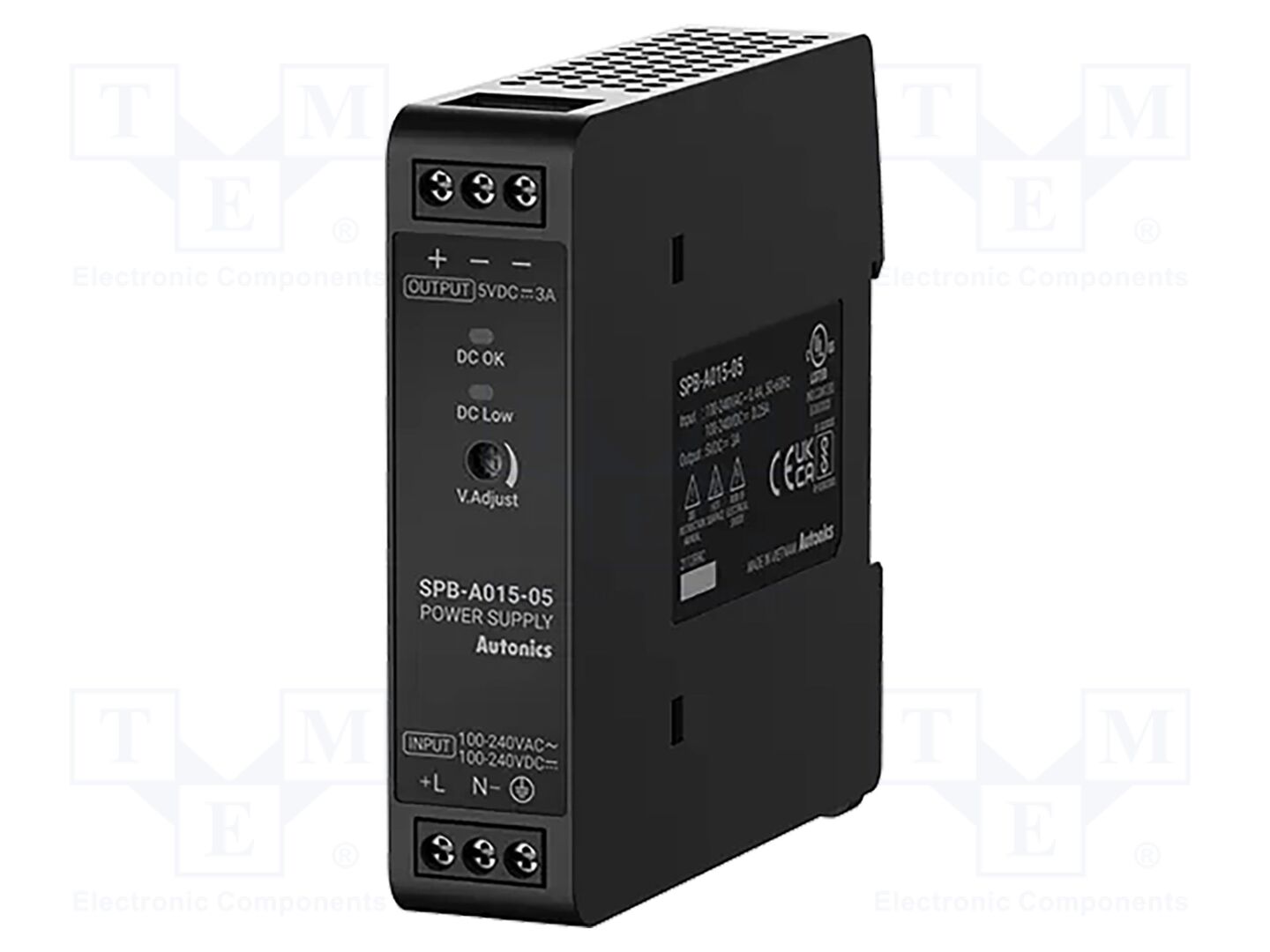 AUTONICS SPB-A015-05 DIN-kiskoon asennettava kytkentävirtalähde 15W 5VDC 3A