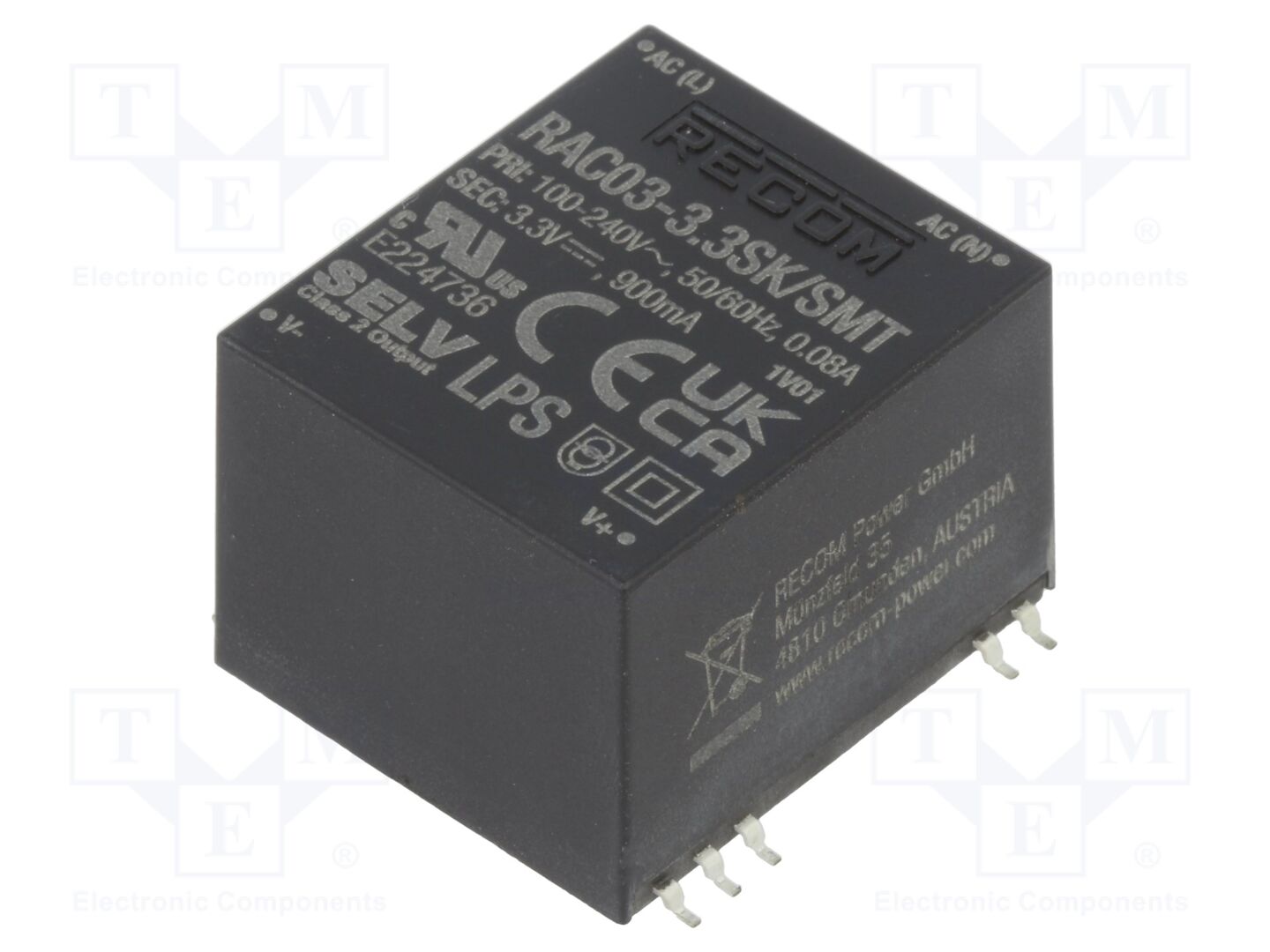 RECOM RAC03-3.3SK/SMT-R AC/DC-muunnin 3W