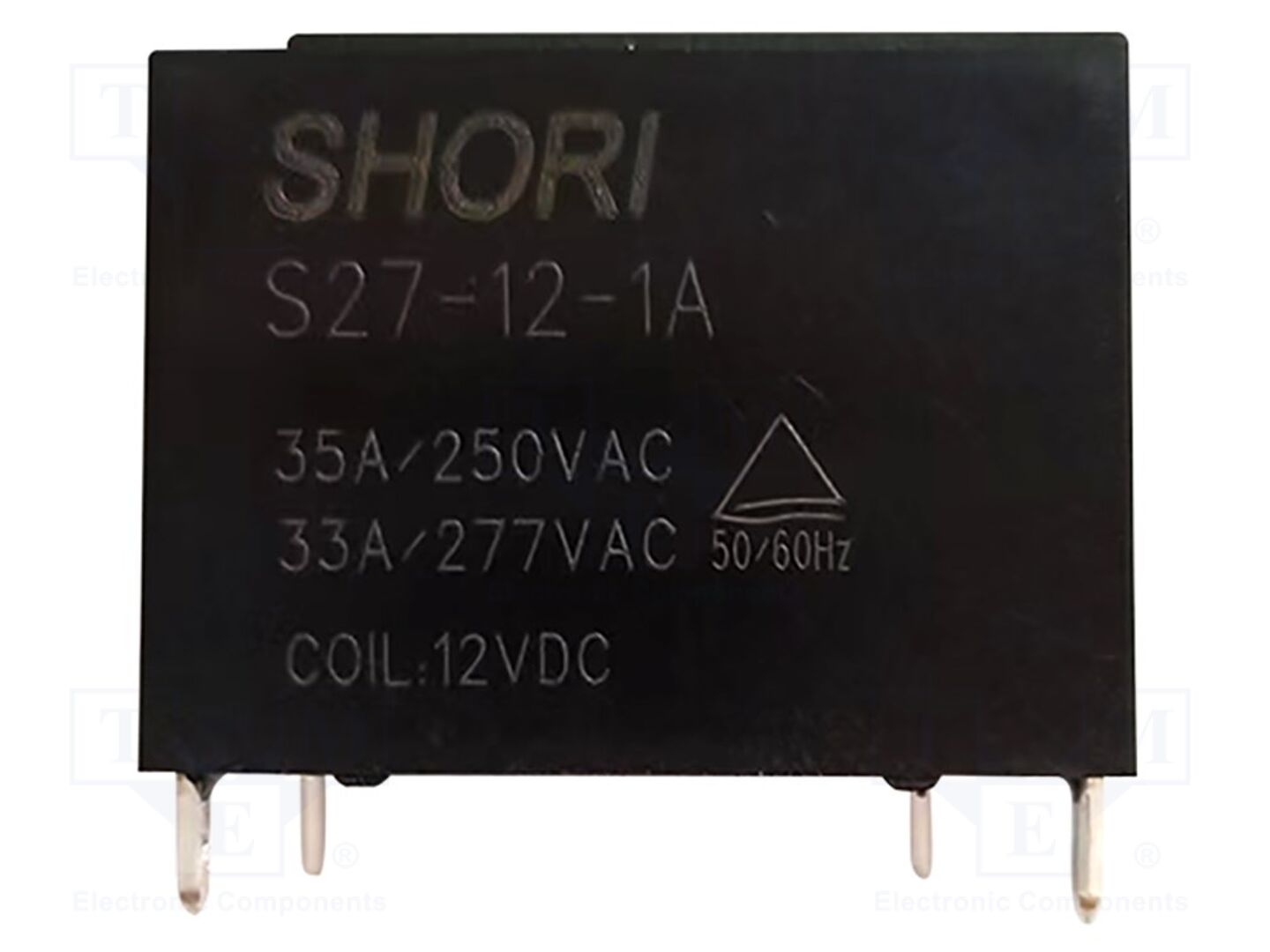 SHORI ELECTRIC S27-12-1A Sähkömagneettinen rele 12VDC (50 kpl erä)
