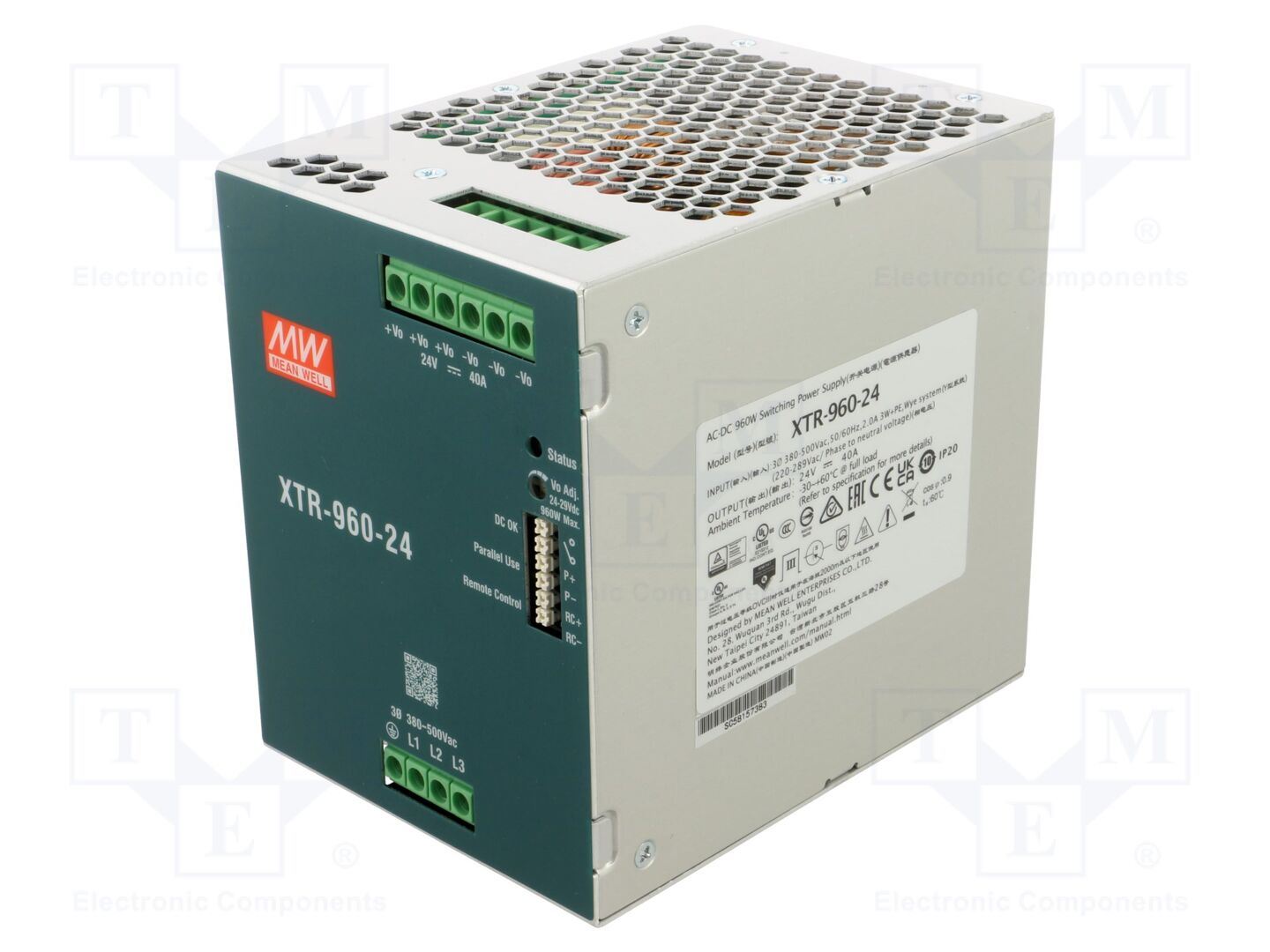 MEAN WELL XTR-960-24 Teholähde 960W, 24VDC