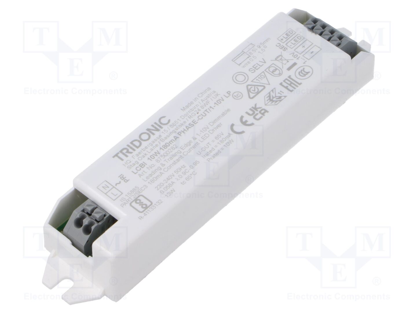 TRIDONIC LCBI 10W 180MA PHASE-CUT/1-10V LP LED-virtalähde 28-56VDC