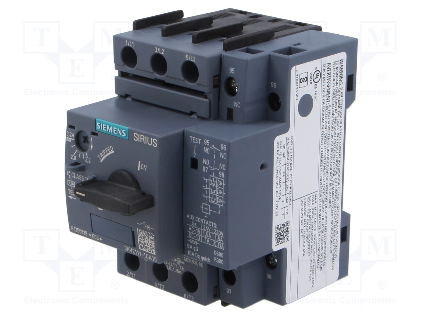 SIEMENS 3RV2111-1DA10 Moottorinsuojakatkaisija 1.1kW
