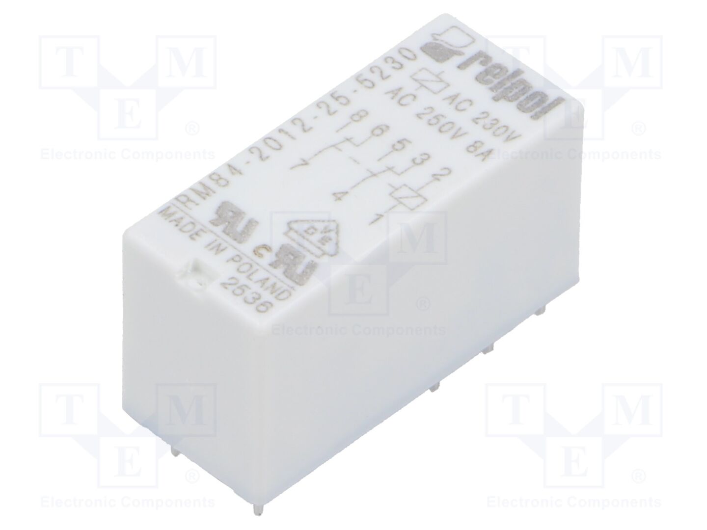 RELPOL RM84-2012-25-5230 Sähkömagneettinen rele 230VAC