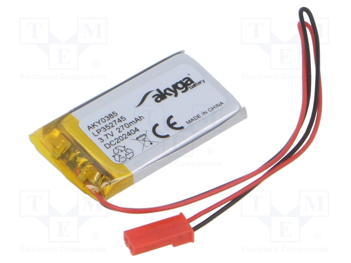 AKYGA BATTERY AKY-LP352745 Ladattava akku 3.7V, 270mAh