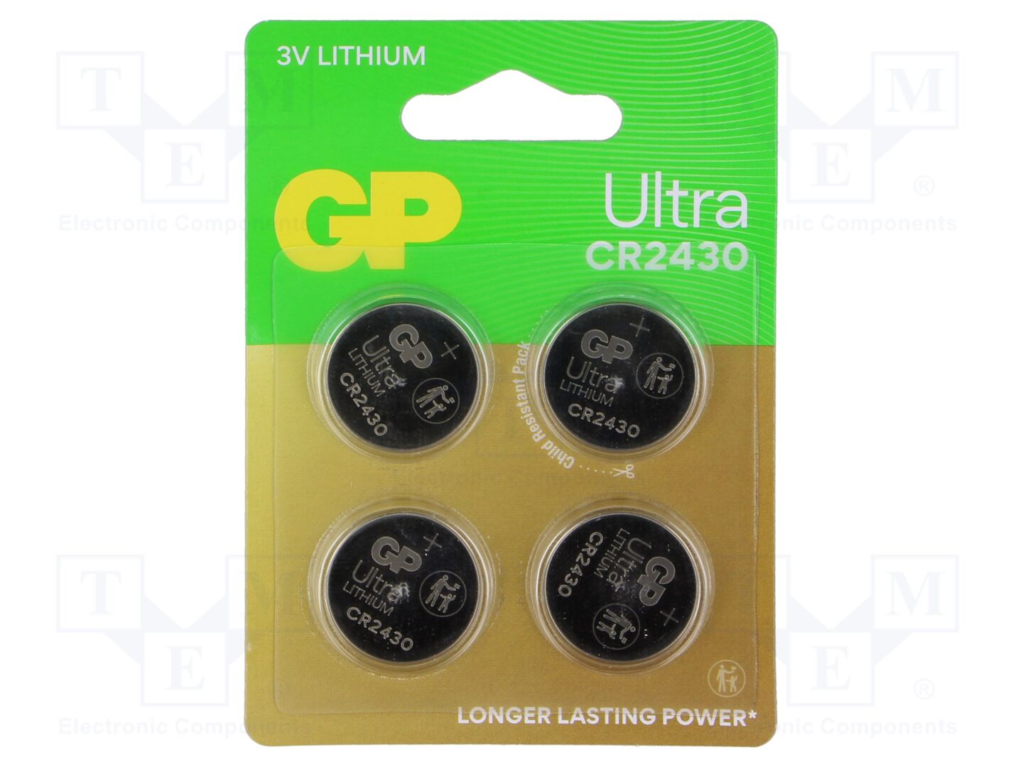 GP BAT-CR2430/GPUL-B4 Litiumparisto 3V