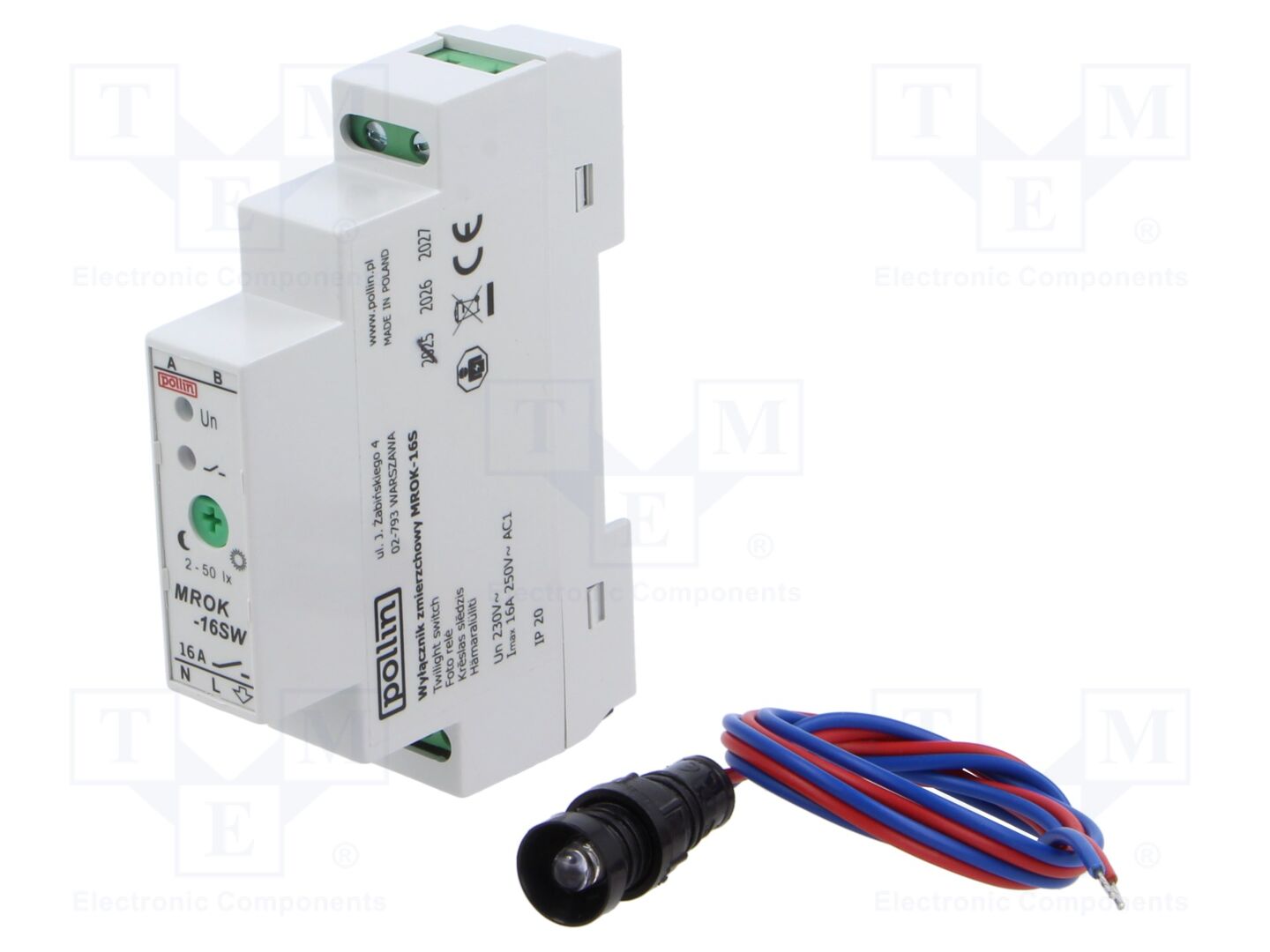 POLLIN MROK-16SW Hämäräkytkin 230VAC