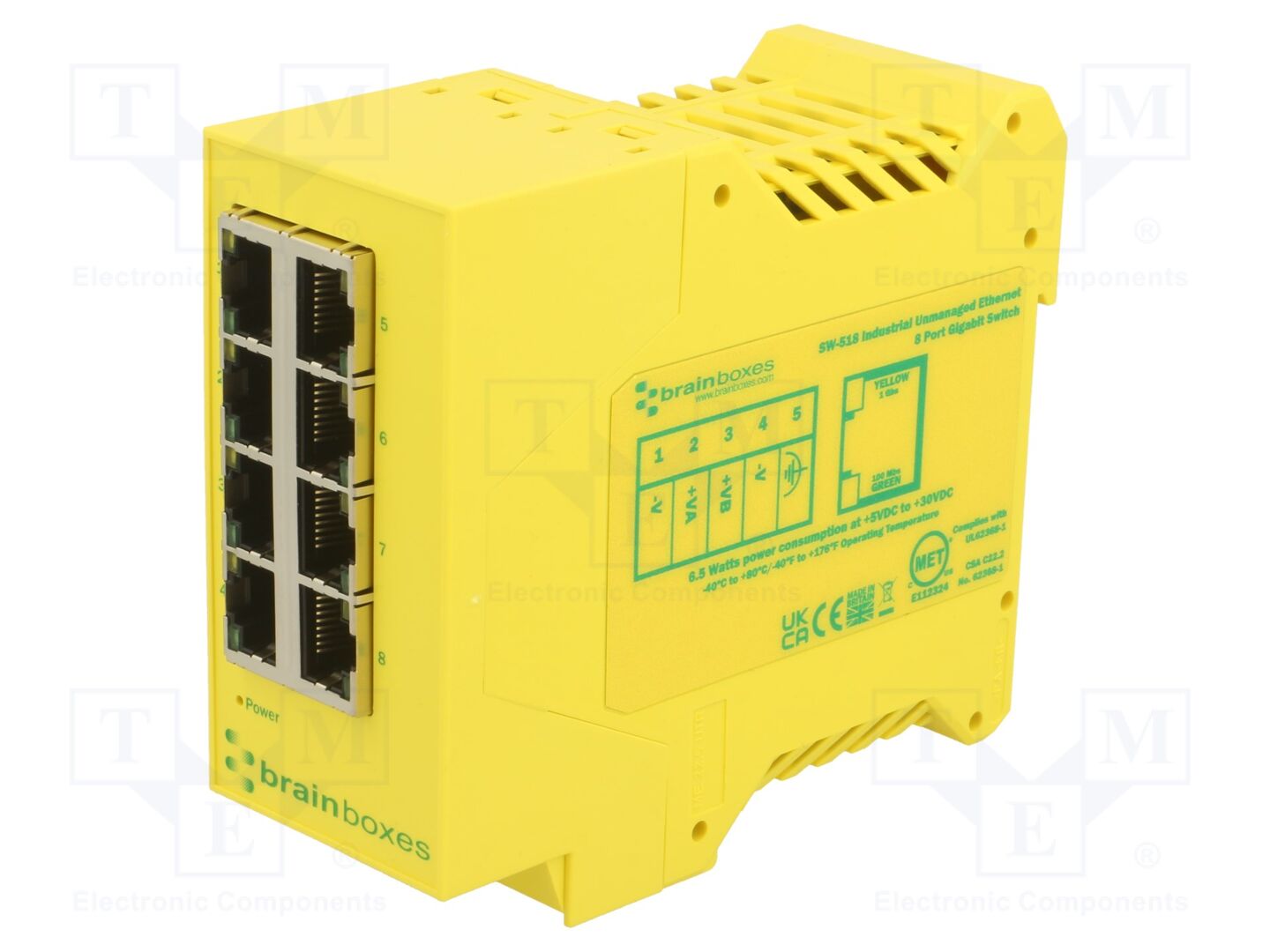 BRAINBOXES SW-518 Ethernet-kytkin 5÷30VDC
