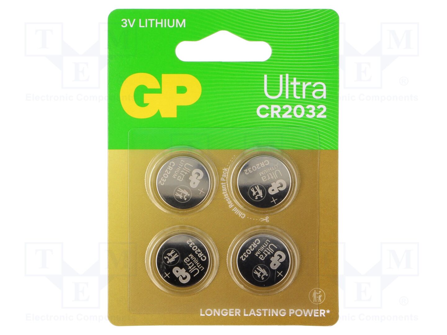 GP BAT-CR2032/GPUL-B4 Litiumparisto 3V (50 kpl erä)
