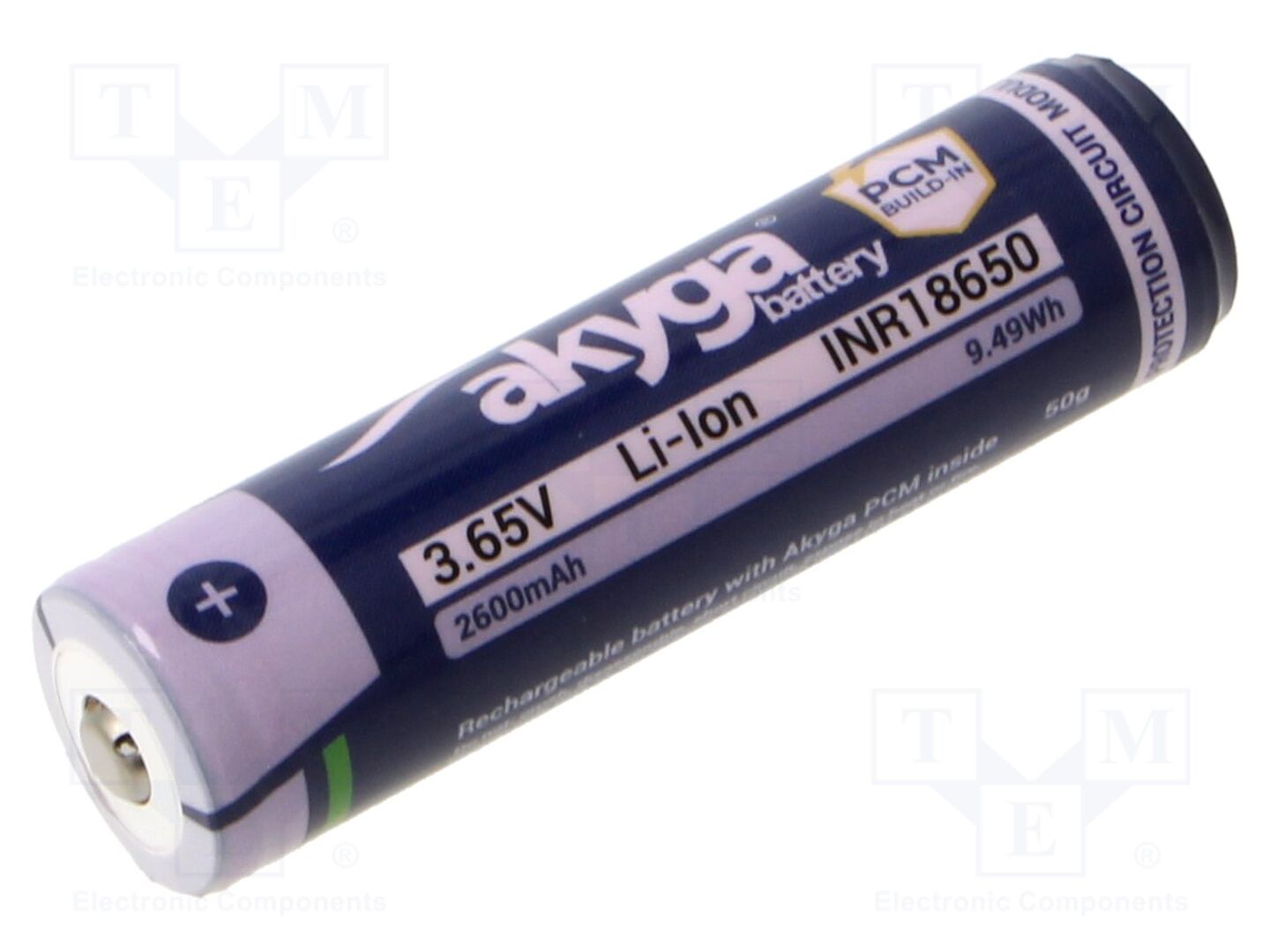 AKYGA BATTERY INR18650-26M-PCM Ladattava akku 3.65V