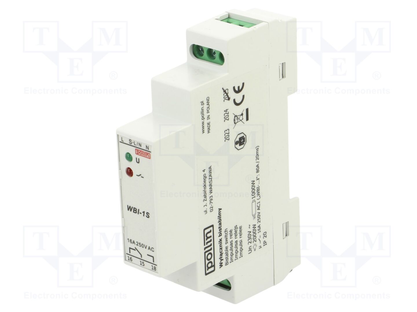 POLLIN WBI-1S Asennusrele 230VAC
