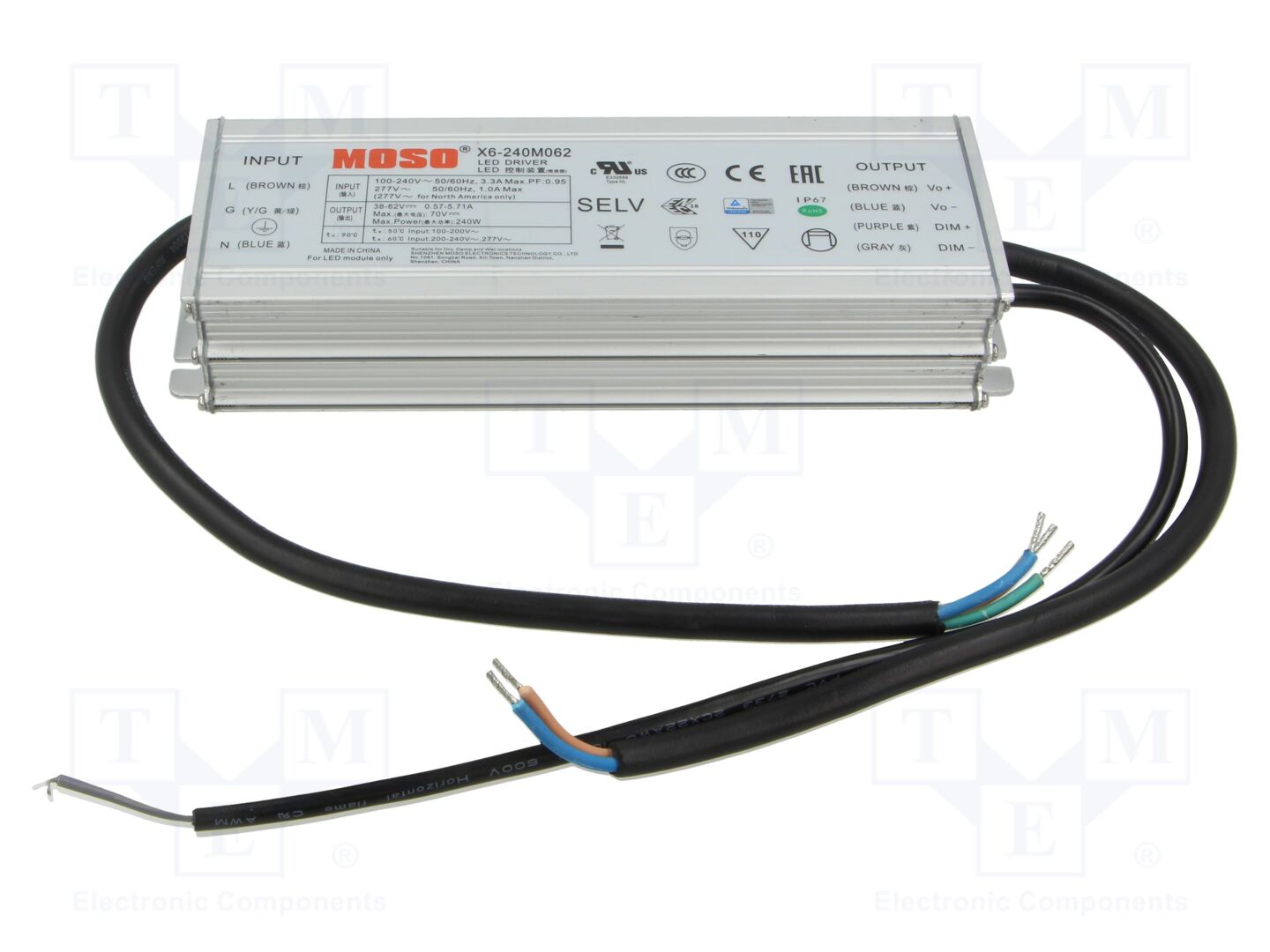 MOSO X6-240M062 LED-verkkolaite 240W 38-62VDC