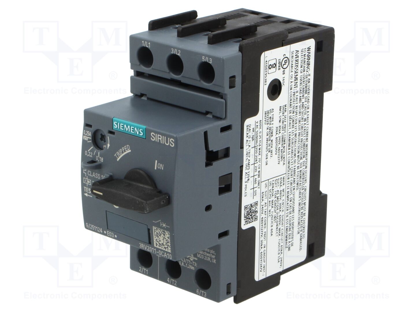 SIEMENS 3RV2011-0CA10 Moottorinsuojakatkaisija 0.06kW
