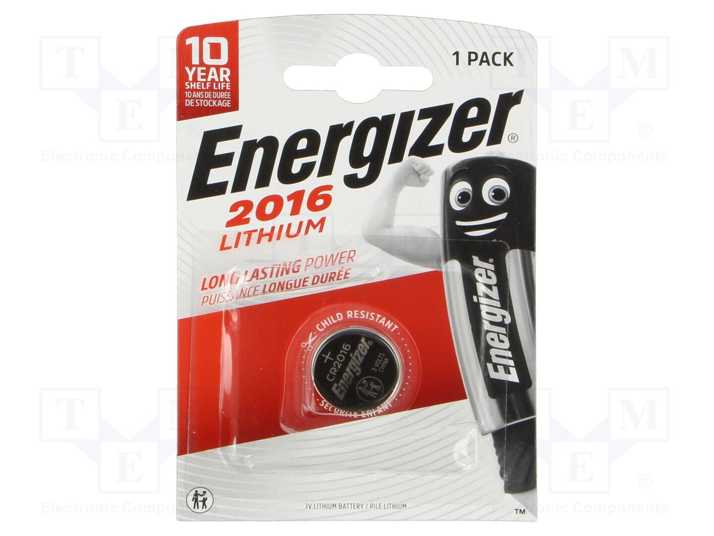 ENERGIZER BAT-CR2016/EG-B1 Paristo litium 3V (50 kpl erä)