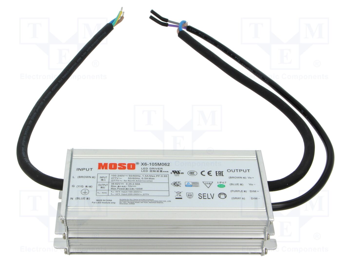 MOSO X6-105M062 LED-verkkolaite 105W 38-62VDC