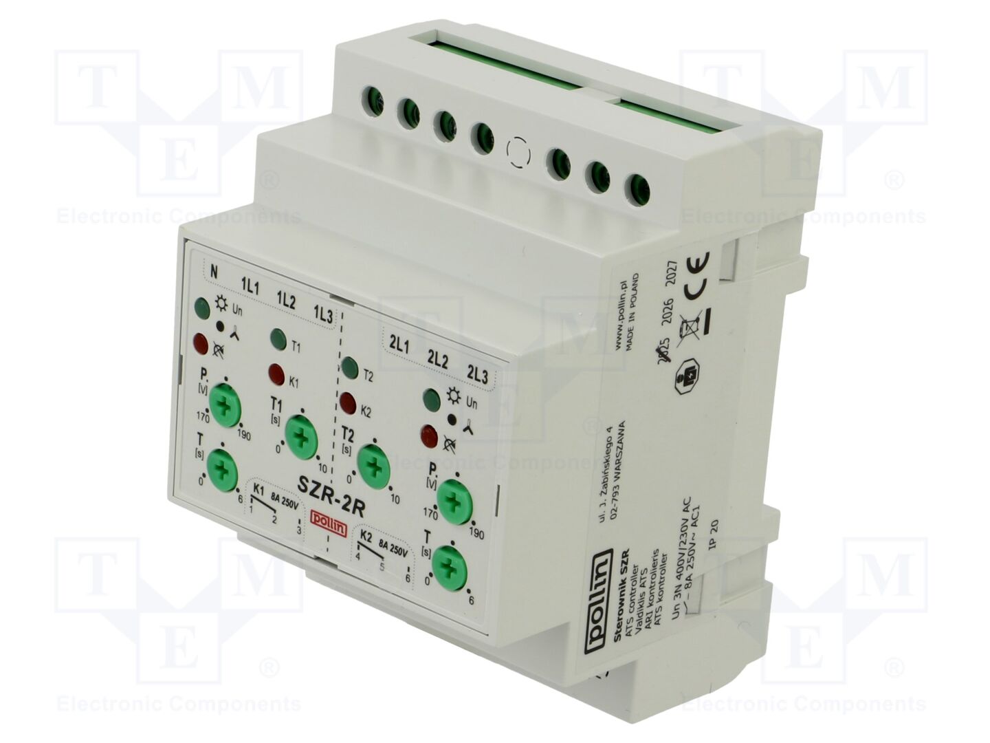 POLLIN SZR-2R Ohjausrele DIN-kiskoasennus