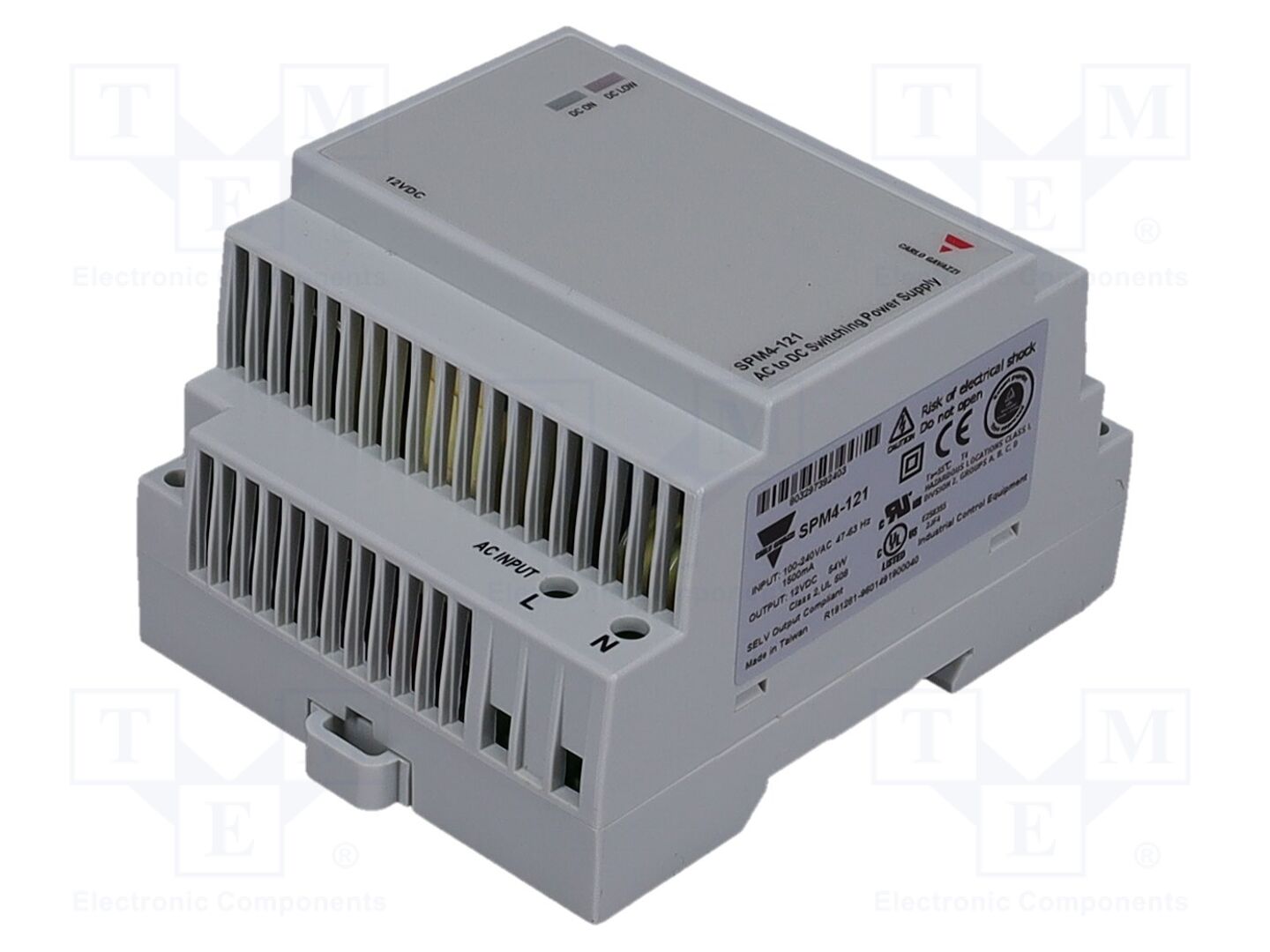 CARLO GAVAZZI SPM4121 Kiskokiinnitteinen kytkentäsähkönsyöttö 54W 12V 4.5A