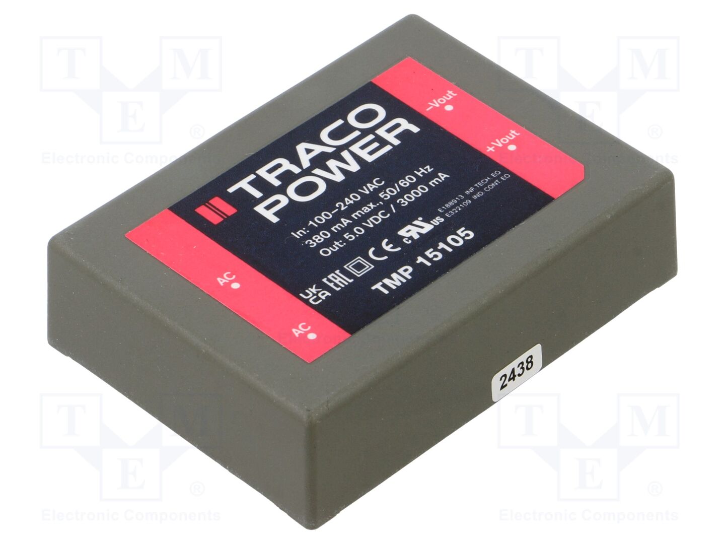 TRACO POWER TMP15105 AC/DC-muunnin 15W