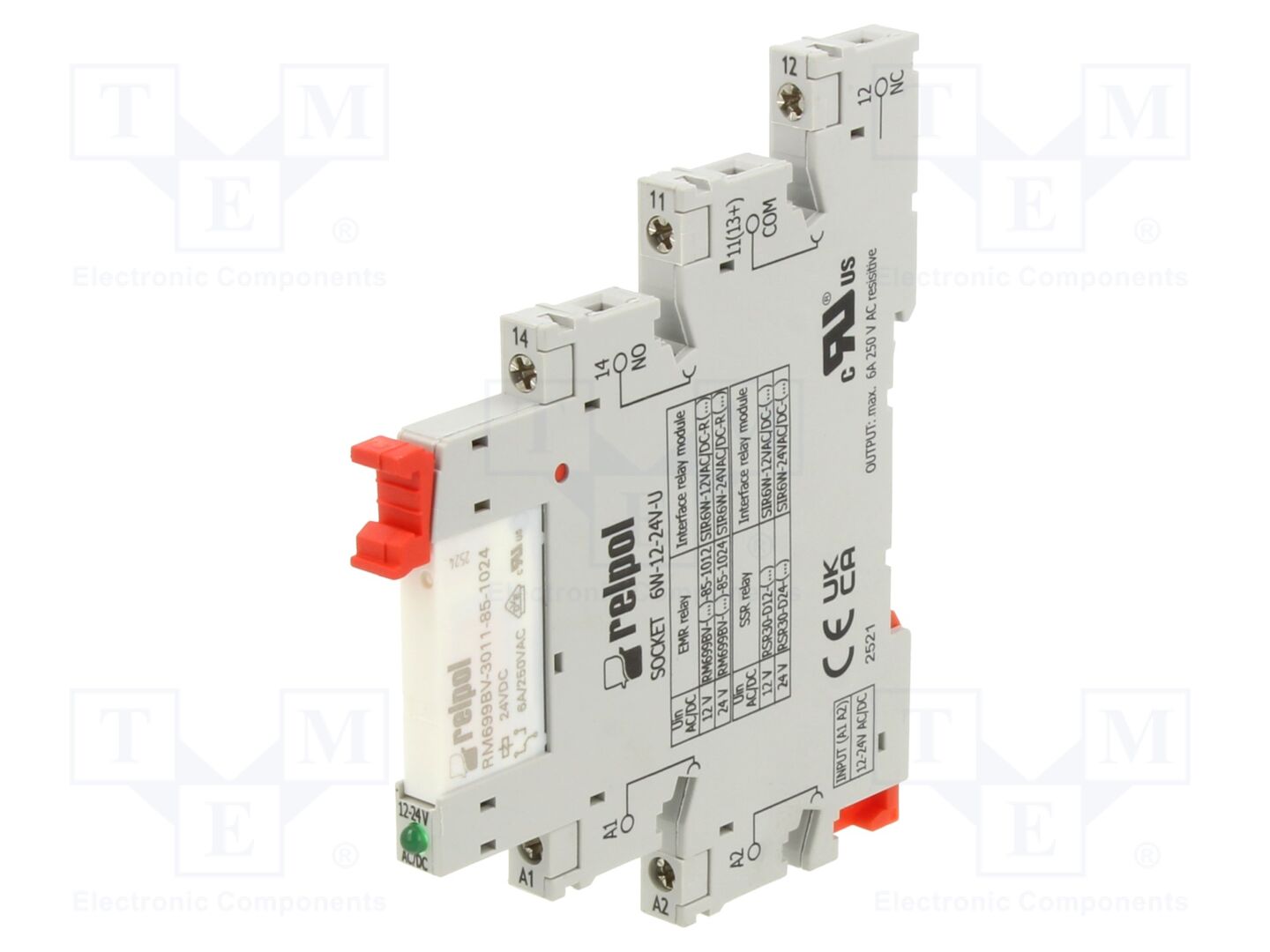 RELPOL SIR6W-24VAC/DC-R Rele 6A