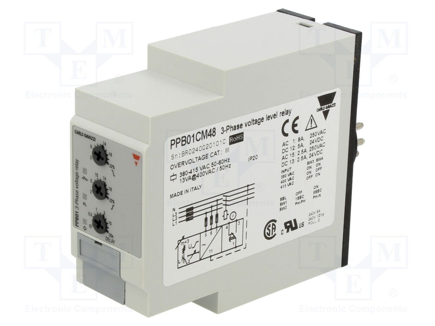 CARLO GAVAZZI PPB01CM48 Valvontarele 250VAC/8A