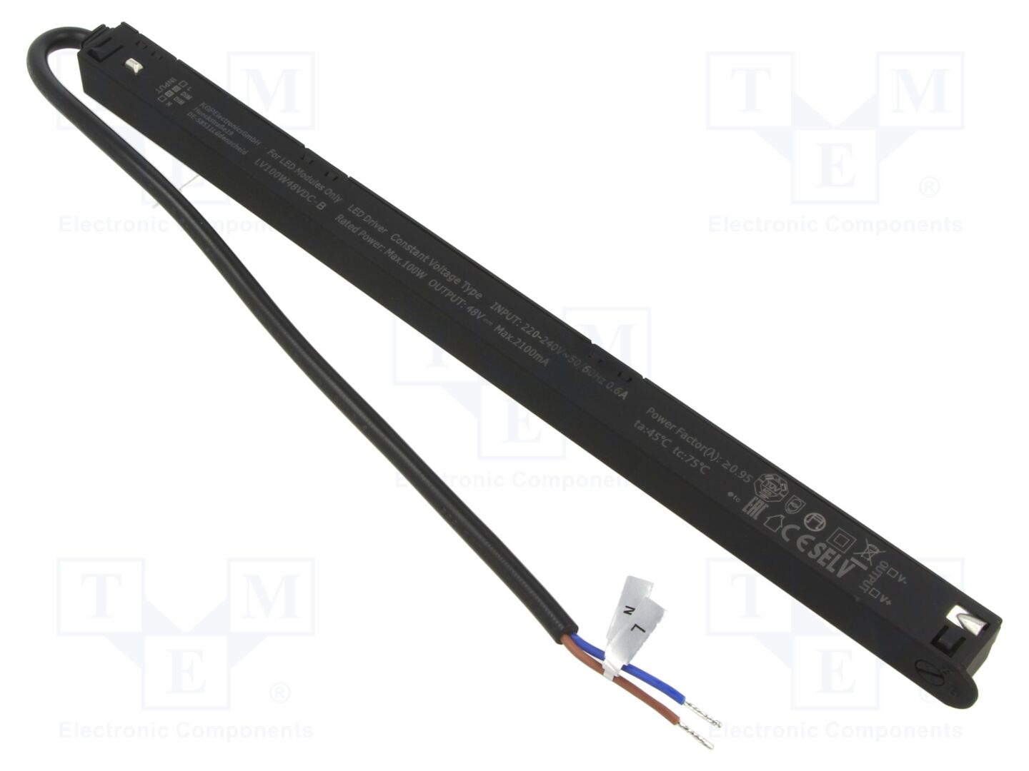 KGP ELECTRONICS LV100W48VDC LED-verkkolaite 100W 48VDC
