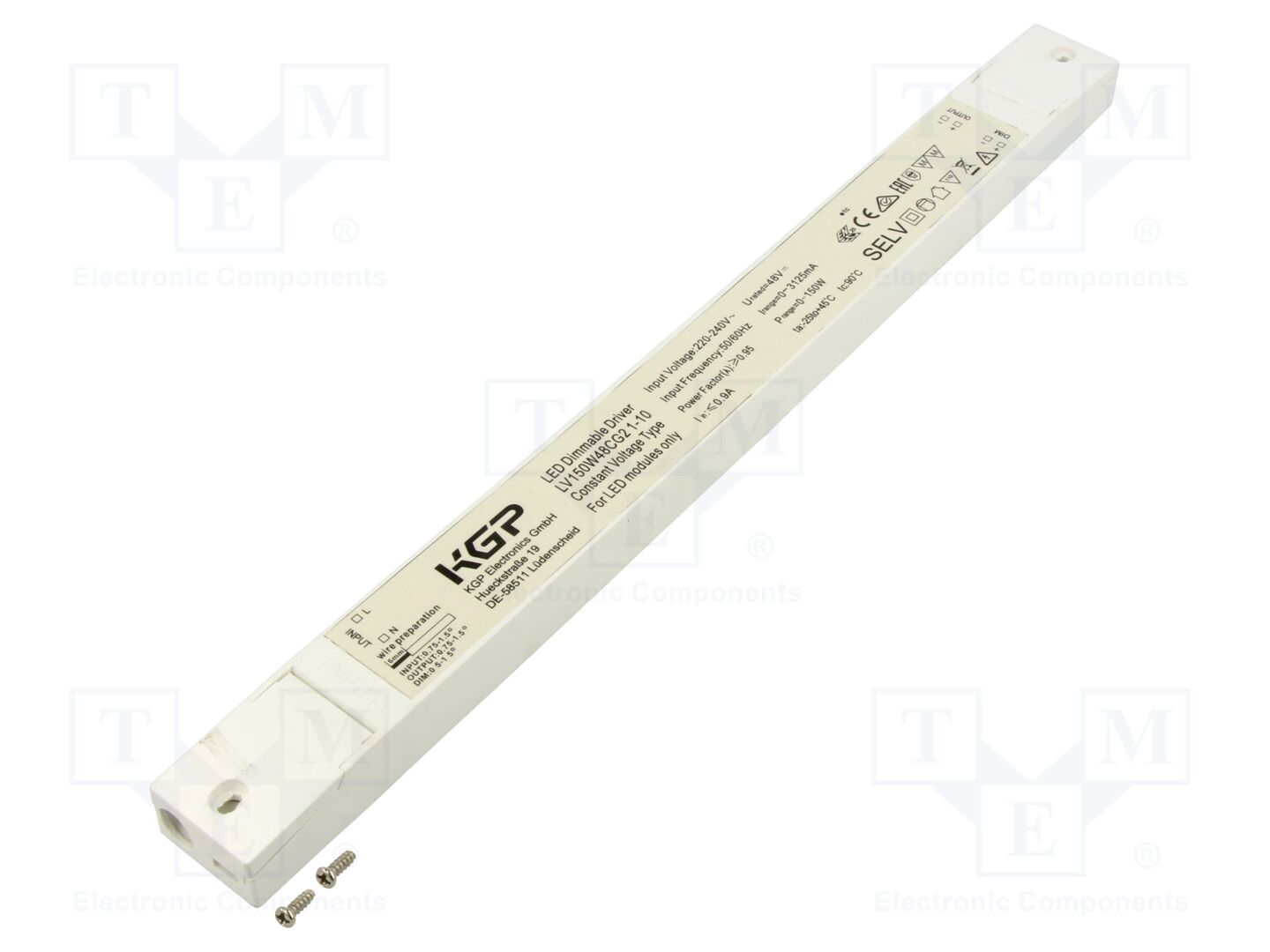 KGP ELECTRONICS LV150W48CG2-1-10 LED-verkkolaite 150W 48VDC